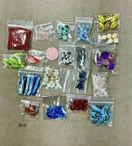 Lote cuentas para hacer joyas cristal cristal perlas piedra y más - Imagen 1 de 8