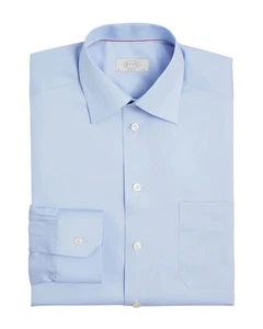 Eton hellblaues langärmliges geknöpftes Herrenhemd klassischer Passform 38, 15, M - Bild 1 von 8