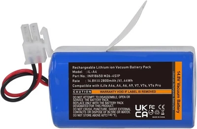 Аккумулятор 14,8 В для пылесоса ILIFE A4s A4s pro V7 V7S V7PRO V7 Plus A6 A7 A8 A9 - Изображение 1 из 4