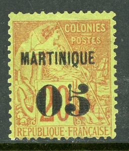 French Colonies 1886 Martinique 20¢ Red/Green Scott #6 Mint Q533 - Picture 1 of 6