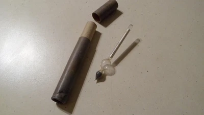 Ancien pèse-sirops densimètre avec étui cartonné - instrument de mesure vintage - Photo 1/4