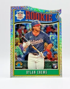 Dylan Crews Chrome Mojo Refractor Rookie RC 2025 Bowman Card #ROY-1 Nationals - Bild 1 von 2