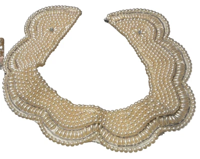 C1949 Firmado JAPÓN HECHO A MANO COLLAR DE PERLAS 14” Gancho de diamantes de imitación festoneado Foto 1 de 4