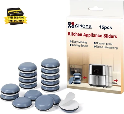 Deslizadores para electrodomésticos de cocina, 16 piezas hágalo usted mismo adhesivo electrodomésticos para freidora de aire Foto 1 de 4