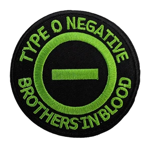 Parche negativo tipo O, parche bordado para planchar hágalo usted mismo, parche con logotipo negativo tipo O - Imagen 1 de 1