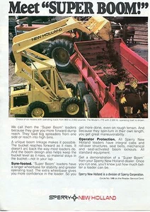 1981 Print Ad of Sperry New Holland L775 Super Boom Front End Loader Tractor - Picture 1 of 2
