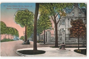Lake Shore Drive, südlich der North Avenue, Chicago Vintage Postkarte CG3. - Bild 1 von 2