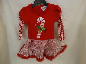 Rare Editions Weihnachtskleid 2T Zuckerstange Neu mit Etikett Orig 50 $ - Bild 1 von 6
