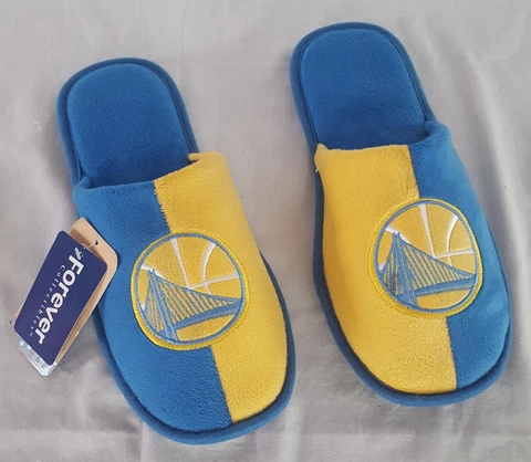 Golden State Warriors NBA Men's Slip On Slippers Size X-LARGE 13-14 Cover