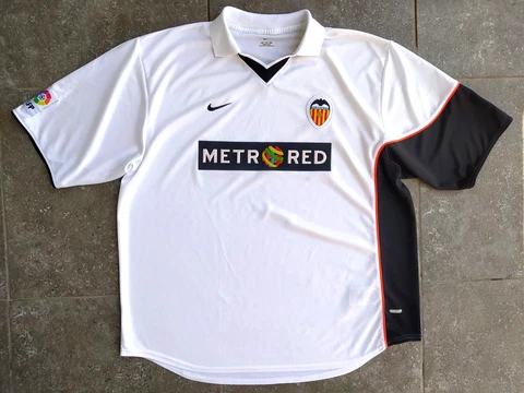Valencia FC Metrored Nike Shirt Jersey 2001-2002 White Size XXL Cover