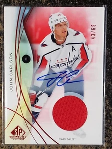 2024-25 SP Game Used JOHN CARLSON Red Auto Jersey! #51 43/65 Washington Capitals - Picture 1 of 2