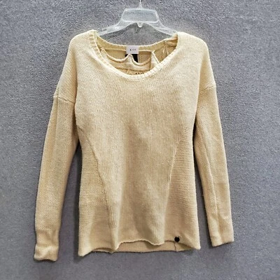 Guess Women Sweater Large Cream Wool Cashmere Blend Long Sleeve Tank Inside - Image 1 of 4