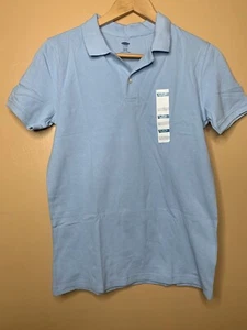 Old Navy Boys Uniform Size XL(14-16) Shirt Polo Blue Collared Short Sleeve - Picture 1 of 14