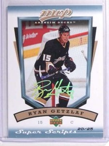 2006-07 Upper Deck MVP Super Scripts Ryan Getzlaf #D20/25 #9