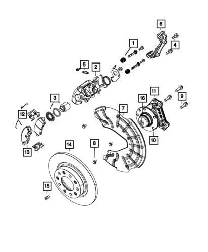Genuine Mopar 2013-2016 Dodge Dart Rear Brake Rotor Value Line 2AMV2121AB — 第 1/1 张图片