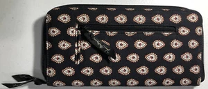 Vera Bradley Card Case in  Black Flower Drop Design Cool - Picture 1 of 6