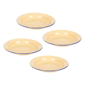 4 Pcs Emailleplatte Kleinkind Emaillierter Servierteller Emailgeschirr Camping - Bild 1 von 12