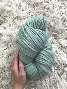200gm Seafoam super bulky wool yarn pencil roving weaving (90 yd/270 ft) - Picture 1 of 1