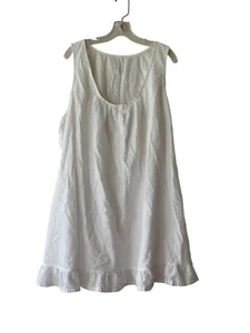 Sleep By Cacique Cotton Slip Nightgown Popcorn Texture Ruffle Hem Lightweight 26 - Picture 1 of 9