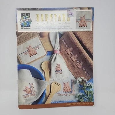 Barnyard Kitchen Sets Pigs Cows  Cross Stitch Pattern Leaflet - Image 1 of 4