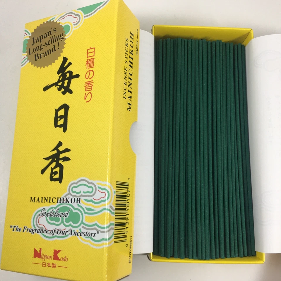 Incienso japonés de sándalo Nippon Kodo MAINICHIKOH 2,5 oz. (70g) Hecho en Japón Foto 1 de 4