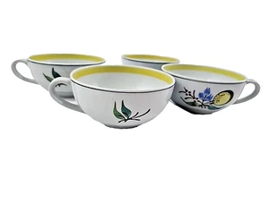 MCM Arabia Finland Windflower Tea Cup Flat C Set of 4 - Picture 1 of 7