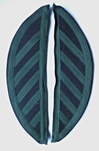 PAR DE BANDAS DEL EJÉRCITO BRITÁNICO ALAS LINCOLN VERDE SOBRE AZUL MARINO TALLA 5 CIRCA 1950s - Imagen 1 de 3