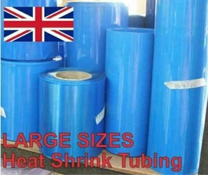 Heat Shrink Tube Tubing Wrap Sleeve Blue 60mm x 50cm 18650 Battery UK Stock - Picture 1 of 4