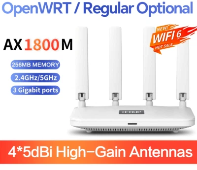 WLAN Router 2,4/5GHz Dual Band Mash Router 5dBi Antennen WPS3 4 Gigabit RJ45 USA - Bild 1 von 4