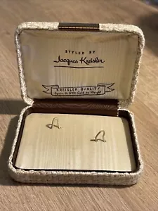 Vintage JACQUES KREISLER Präsentation Schmuckbox nur Taft Innenraum - Bild 1 von 9