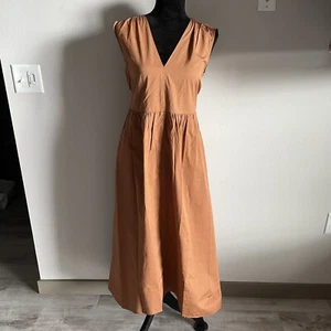 NWOTS Jenni Kayne Kate Dress Sleeveless Canyon Rust Maxi Waist Tie Small - Picture 1 of 12