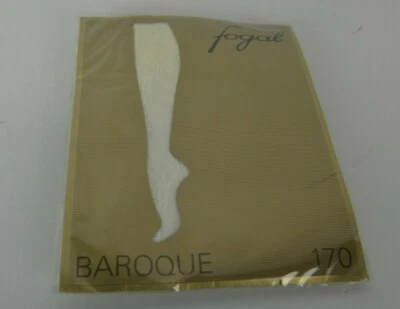 New Fogal Women's Pantyhose Size Small Baroque 170 Blanc 200 White Textured  - Image 1 of 4