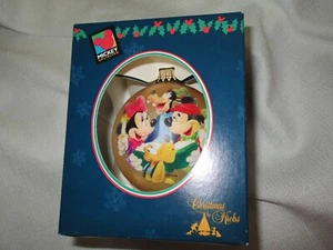 Christmas by Krebs Glass Bulb Disney Mickey Mouse Pluto Ornament Cozy Moments ca - Picture 1 of 4