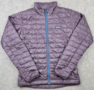 Patagonia Jacket Mens Small Purple Nano Puff Full Zip Outdoor Hiking Camping NWT - Picture 1 of 12