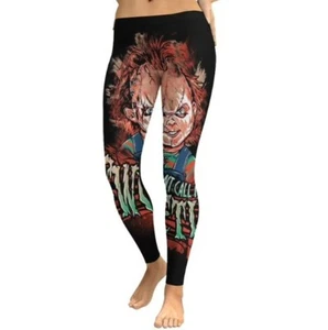 Chucky Women's Yoga Pants High Waisted Running Workout Leggings Athletic Pant - Picture 1 of 2