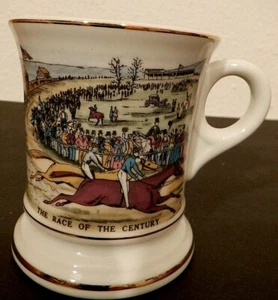 Schnurrbart Tasse Keramik "Race of the Century" Knobler aus Japan - Bild 1 von 4