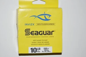 seaguar invizx 100% fluorocarbon 10lb 200yds clear fishing line - Picture 1 of 4
