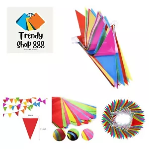 1000ft Multicolor Pennant Banners String Bunting Flag Banner,Nylon Fabric Dec... - Picture 1 of 8