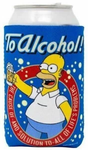 Homer The Simpsons Coozie Koozie Beer & Soda Hugger 12 oz refrigeratore lattina o bottiglia - Foto 1 di 1