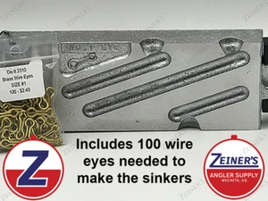 1164 New Do-It Pencil Sinker Mold w/#1 Wire Eyes - 3 size 1 1/4, 1 3/4, 2 1/2 - Picture 1 of 5
