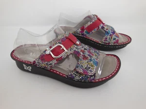 Alegria Womens size US 7 Sandal Slides Floral Peggy Hibiscus Adj Straps PEG-447 - Picture 1 of 11