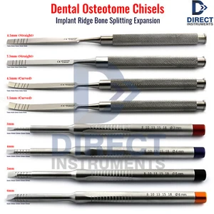 Dental Osteotome Chisels Implant Surgery Bone Splitting Ridge Expansion 8Pcs Set - Picture 1 of 11