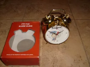 TRIDENT HERO ALARM AD CLOCK NEW MIB..... RARE! - Picture 1 of 10