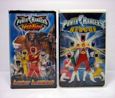 Mighty Morphin Power Rangers 2 VHS Tape Lot Lightspeed Rescue Ancient Awakenings Foto 1 de 4