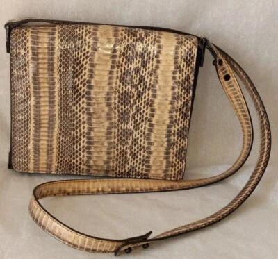 BOLSO BANDOLERA Y BANDOLERA LOEFFLER RANDALL PIEL DE SERPIENTE DE 2 VÍAS Foto 1 de 4