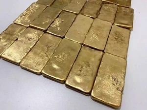 800 Gramm Altgoldbarren zur Goldgewinnung geschmolzen verschiedene Computer Münzstifte - Bild 1 von 12