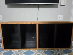 Vintage Case Logic 44 CD, Playstatio, Wall Rack Storage Plastic Slots Wood Grain - Picture 1 of 4