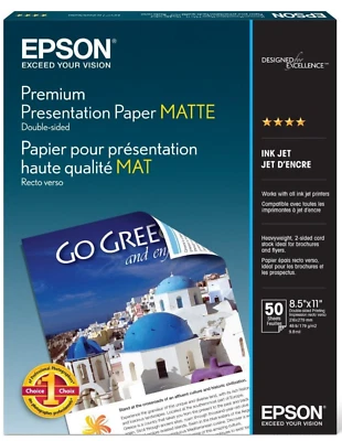 Epson Premium Presentation Paper MATTE (8.5x11 Inches, Double-sided, 37 Sheets) - Image 1 of 4