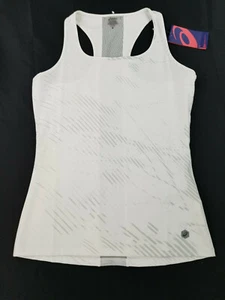ASICS Shirt Tee Top Womens Large L Fitted Tank 154539 White $45 Ladies - Picture 1 of 12
