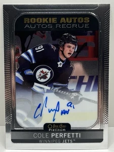 2021-22 O-Pee-Chee Platinum Rookie Auto Cole Perfetti #R-CP Auto RC - Picture 1 of 2
